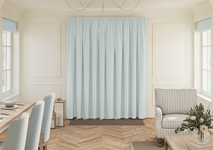 Lace Stripes, Duck Egg - Made to Measure Curtains - Image 7
